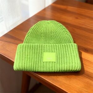 Acne Green Knit Beanie